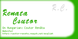 renata csutor business card